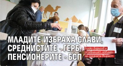 Младите избраха Слави, среднистите - ГЕРБ, пенсионерите - БСП