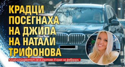 Крадци посегнаха на джипа на Натали Трифонова