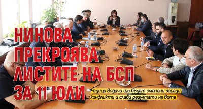 Нинова прекроява листите на БСП за 11 юли 