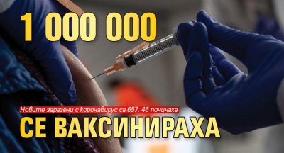 1 000 000 се ваксинираха