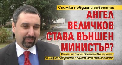 Снимка повдигна завесата: Ангел Величков става външен министър?
