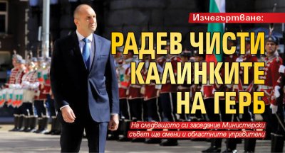 Изчегъртване: Радев чисти калинките на ГЕРБ