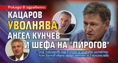 Рокади в здравето: Кацаров уволнява Ангел Кунчев и шефа на "Пирогов"
