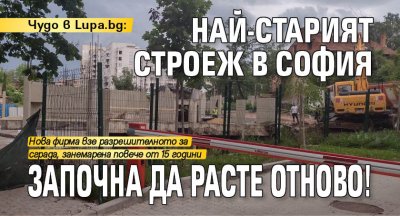 Чудо в Lupa.bg: Най-старият строеж в София започна да расте отново!