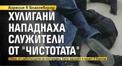Агресия в Благоевград: Хулигани нападнаха служители от "Чистотата" 