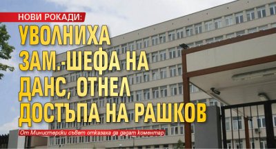 НОВИ РОКАДИ: Уволниха зам.-шефа на ДАНС, отнел достъпа на Рашков