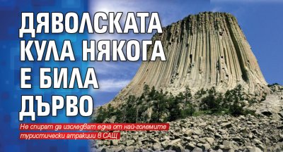 Дяволската кула някога е била дърво