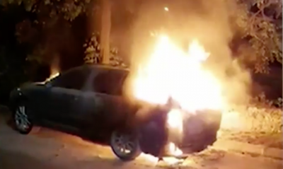 Неизвестни запалиха колата на учител от Разлог