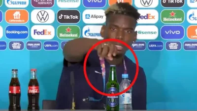 Погба като Роналдо: Вместо "Кока-Кола", захвърли бира