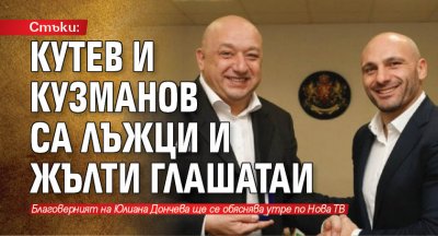 Стъки: Кутев и Кузманов са лъжци и жълти глашатаи