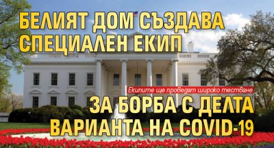 Белият дом създава специален екип за борба с Делта варианта на Covid-19