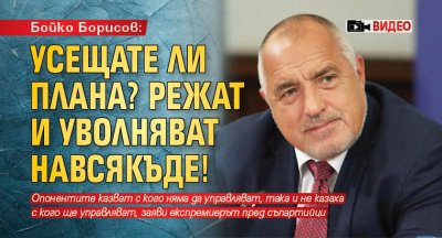 Бойко Борисов: Усещате ли плана? Режат и уволняват навсякъде! (видео)