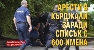 Арести в Кърджали заради списък с 600 имена