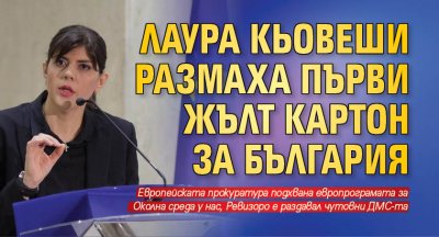 Лаура Кьовеши размаха първи жълт картон за България 
