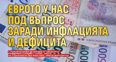 Еврото у нас под въпрос заради инфлацията и дефицита 