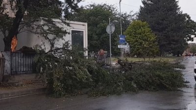 Мощна буря удари Врачанско, улиците се превърнаха в реки