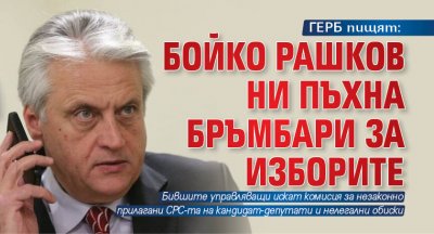 ГЕРБ пищят: Бойко Рашков ни пъхна бръмбари за изборите