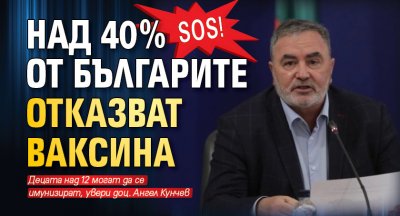 SOS! Над 40% от българите отказват ваксина 