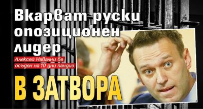 Вкарват руски опозиционен лидер в затвора