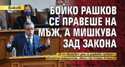 Биков: Бойко Рашков се правеше на мъж, а мишкува зад закона 