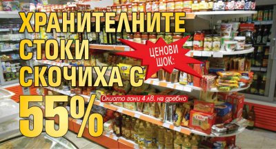 Ценови шок: Хранителните стоки скочиха с 55%