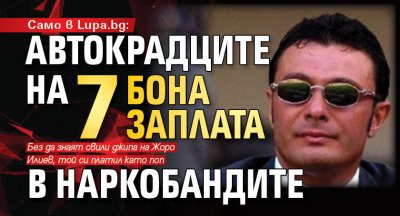 Само в Lupa.bg: Автокрадците на 7 бона заплата в наркобандите