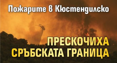 Пожарите в Кюстендилско прескочиха сръбската граница 