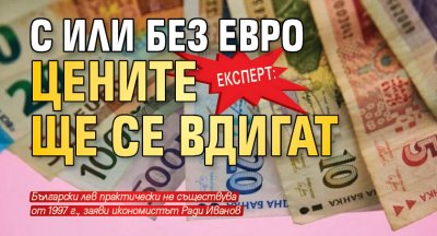 Експерт: С или без евро цените ще се вдигат