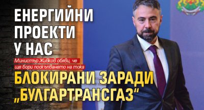 Енергийни проекти у нас блокирани заради „Булгартрансгаз“