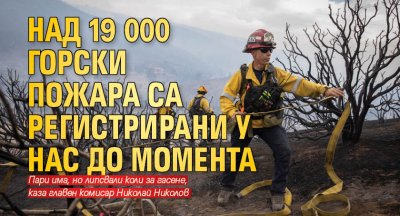Над 19 000 горски пожара са регистрирани у нас до момента
