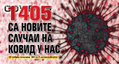 1405 са новите случаи на Ковид у нас