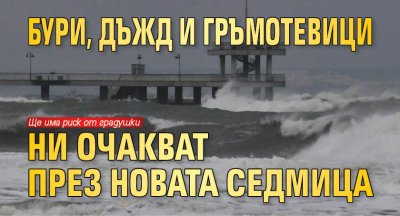 Бури, дъжд и гръмотевици ни очакват през новата седмица 