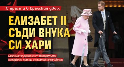 Страсти в кралския двор: Елизабет II съди внука си Хари