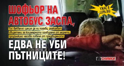 УЖАС в Lupa.bg! Шофьор на автобус заспа, едва не уби пътниците! (СНИМКИ)