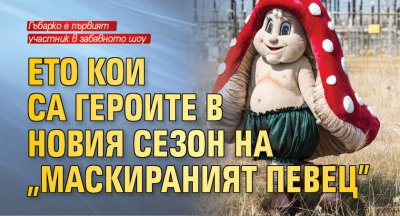 Ето кои са героите в новия сезон на "Маскираният певец" 