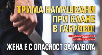 Трима намушкани при клане в Габрово! Жена е с опасност за живота