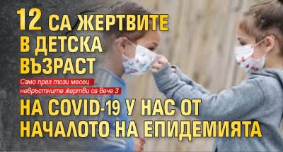12 са жертвите в детска възраст на COVID-19 у нас от началото на епидемията