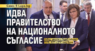 Само в Lupa.bg: Идва правителство на националното съгласие