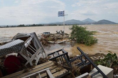 Проливни дъждове предизвикаха хаос в цяла Гърция
