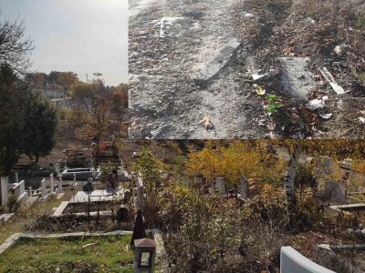 Гавра с покойните в гробищата в Кърджали