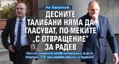 На балотаж: Десните талибани няма да гласуват, по-меките „с отвращение” за Радев