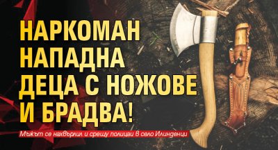 Наркоман нападна деца с ножове и брадва!