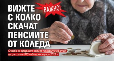 ВАЖНО! Вижте с колко скачат пенсиите от Коледа