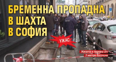 Ужас: Бременна пропадна в шахта в София