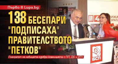 Първо в Lupa.bg: 138 бесепари "подписаха" правителството "Петков"