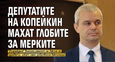 Депутатите на Копейкин махат глобите за мерките 