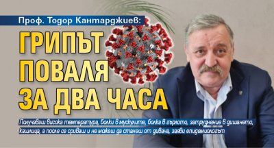 Проф. Тодор Кантарджиев: Грипът поваля за два часа