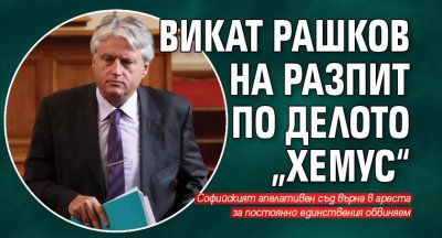 Викат Рашков на разпит по делото „Хемус“