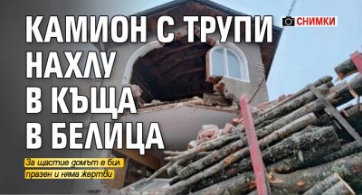 Камион с трупи нахлу в къща в Белица (СНИМКИ)