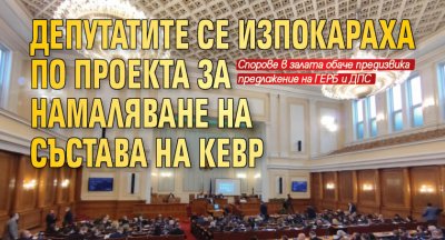 Народното събрание обсъжда на второ четене намаляване на състава на